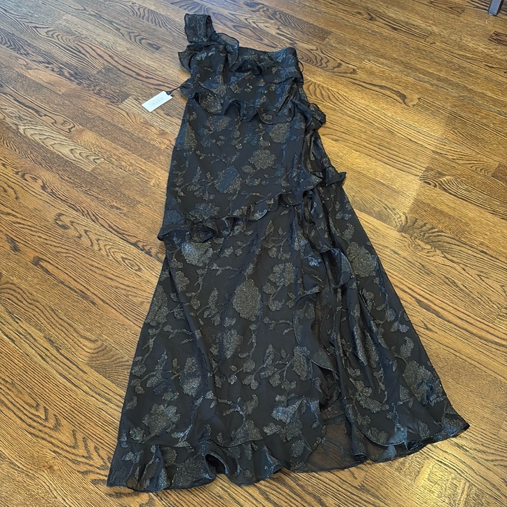 Astr the Label Black One-Shoulder Maxi Dress, NWT - Picture 3 of 4